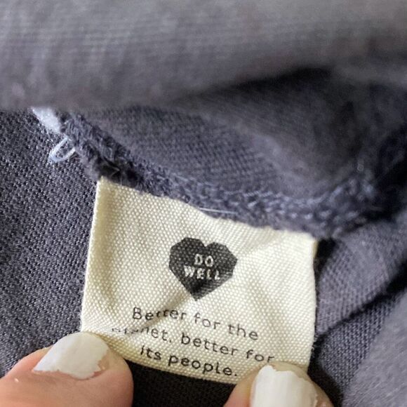 Madewell Let's Sail Away Cotton T shirt XS Gray soft feel - Picture 9 of 12